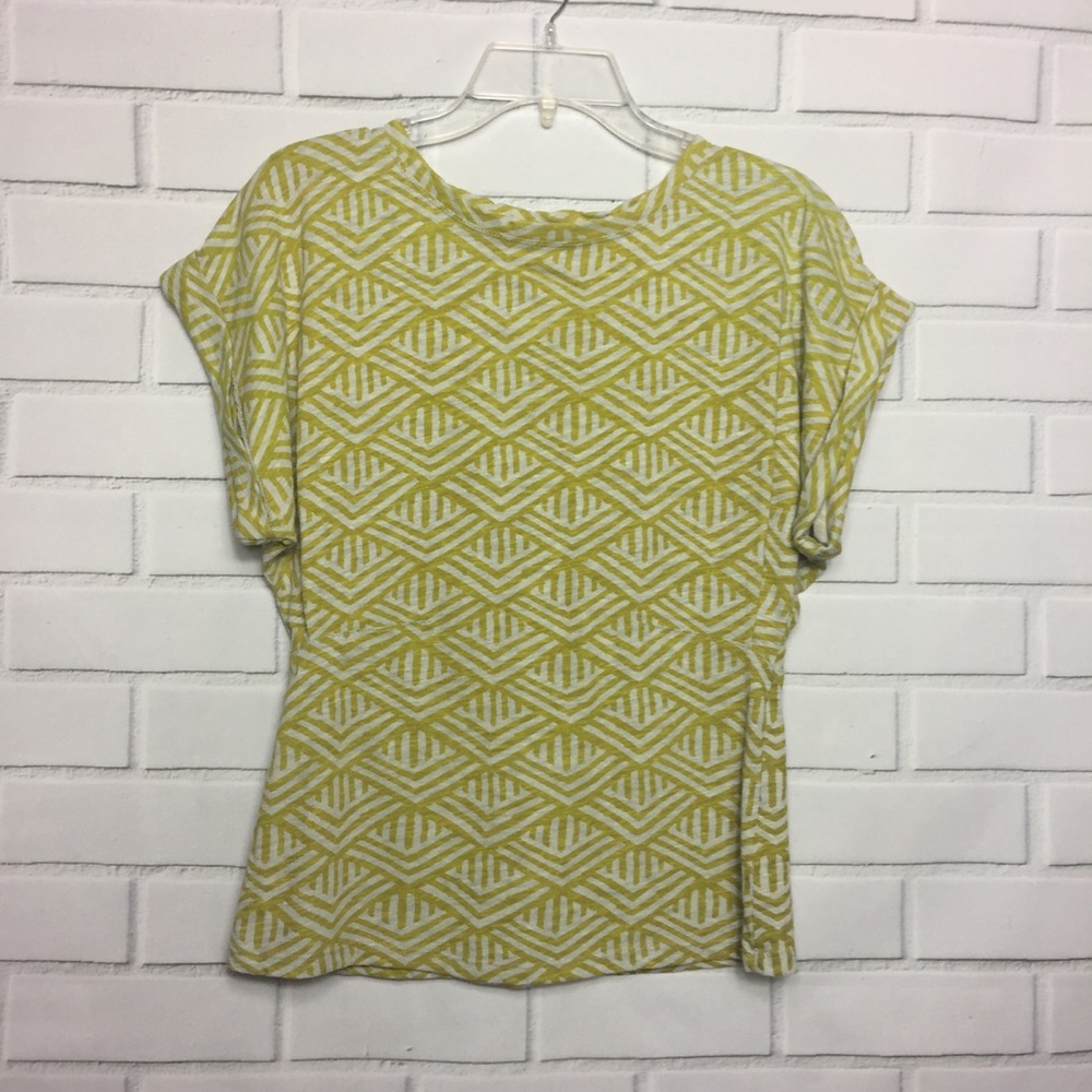 ANTHROPOLOGIE POSTMARK Tribal Top | Green/Gray | S